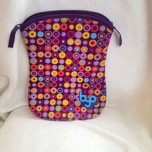 Built Byo Go-Go Netbook Tablet Sleeve Circle Dots Purple Orange Yellow Blue